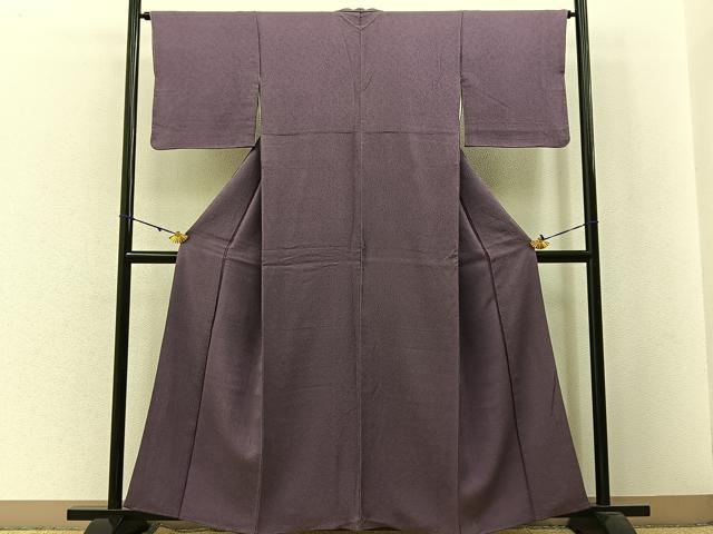 平和屋着物■上質な色無地 二藍色 正絹 逸品 BAAW5258hj