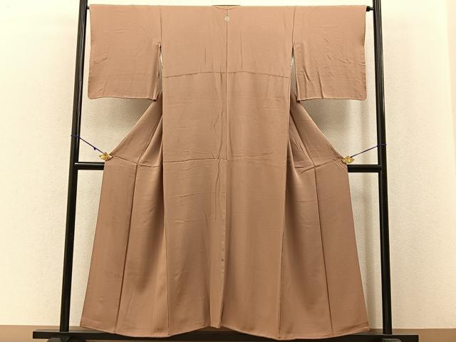 平和屋着物■上質な色無地 紫染色 正絹 逸品 BAAW5313hj