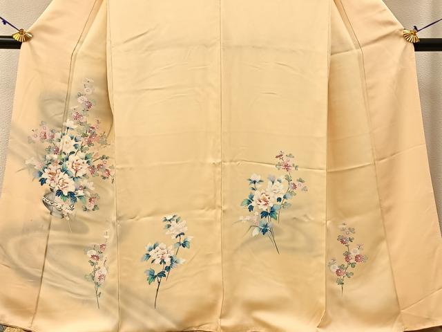 平和屋着物■訪問着 友禅 流水花陶器文 暈し染め 正絹 逸品 BAAW5332hj