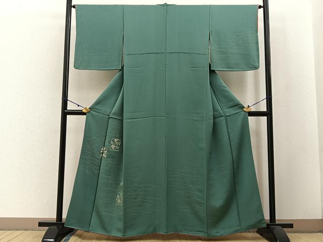 平和屋着物■訪問着 竹屋町刺繍 花唐草文 金彩 正絹 逸品 BAAW5338hj