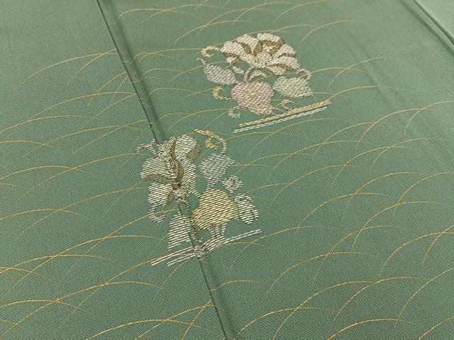 平和屋着物■訪問着 竹屋町刺繍 花唐草文 金彩 正絹 逸品 BAAW5338hj