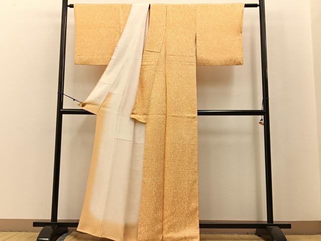 平和屋着物■上質な小紋 たたき染め 正絹 逸品 BAAW5352hj