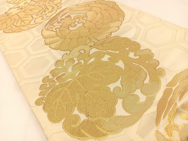 平和屋着物◎六通柄袋帯 有錦どんす 鳳凰 金糸 正絹 逸品 BAAW5368hj