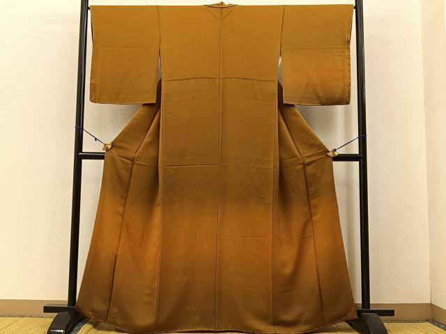 平和屋着物■訪問着 花鳥地紋 暈し染め 正絹 逸品 未使用 BAAW5526hj