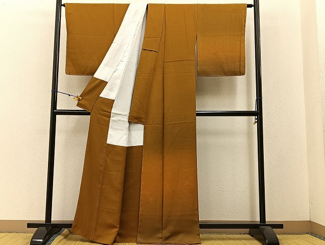 平和屋着物■訪問着 花鳥地紋 暈し染め 正絹 逸品 未使用 BAAW5526hj