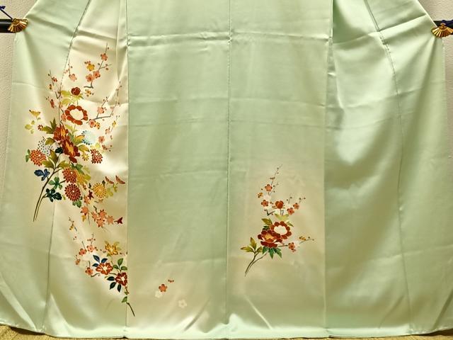 平和屋着物■訪問着 友禅 枝花文 暈し染め 正絹 逸品 BAAW5542hj