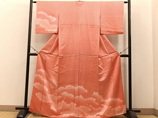 平和屋着物■訪問着 雲重ね文 暈し染め 正絹 逸品 BAAW5546hj
