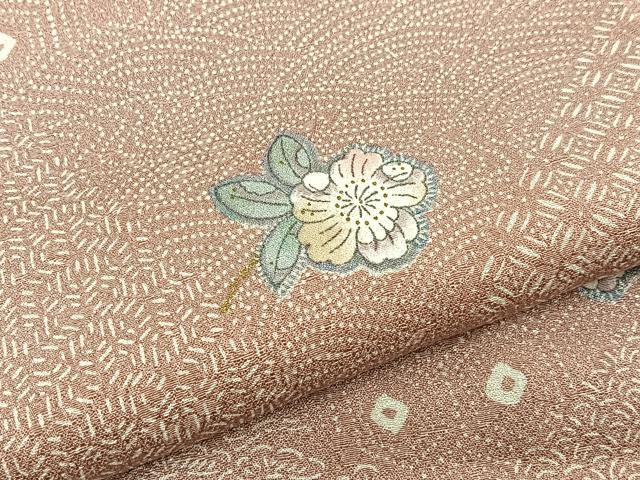 平和屋着物■上質な小紋 辻が花 手描き 金彩 正絹 逸品 BAAW5550hj