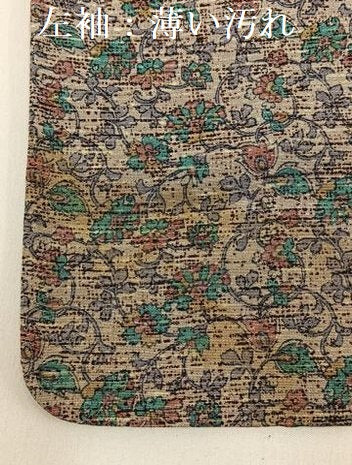 平和屋着物■上質な小紋 更紗花文 正絹 逸品 BAAW5572hj