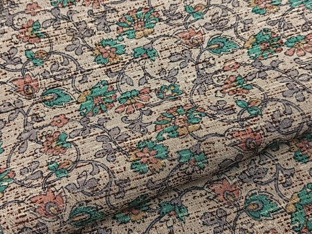 平和屋着物■上質な小紋 更紗花文 正絹 逸品 BAAW5572hj