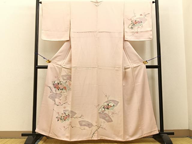 平和屋着物■訪問着 地紙枝花文 暈し染め 正絹 逸品 BAAW5573hj
