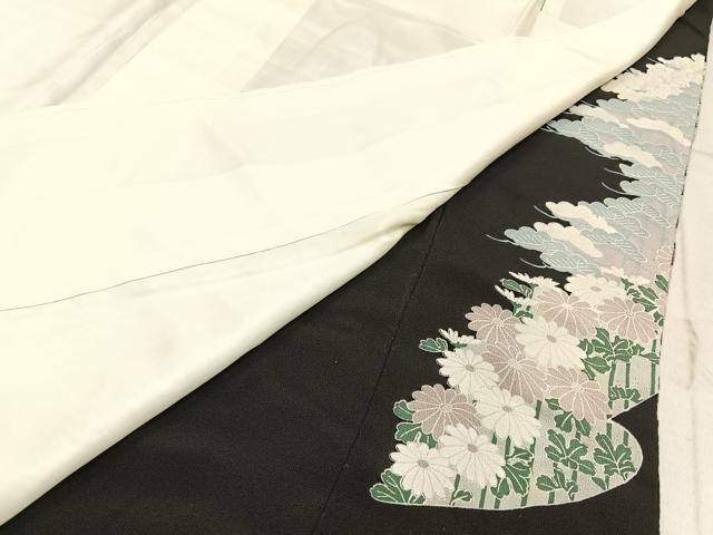 平和屋着物■豪華黒留袖 花鳥文 金彩 正絹 逸品 BAAW5583hj