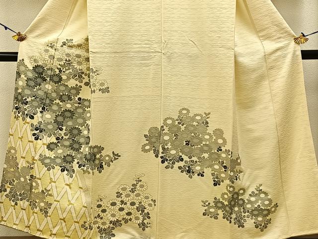 平和屋着物■訪問着 籬菊文 金彩 正絹 逸品 BAAW5595hj