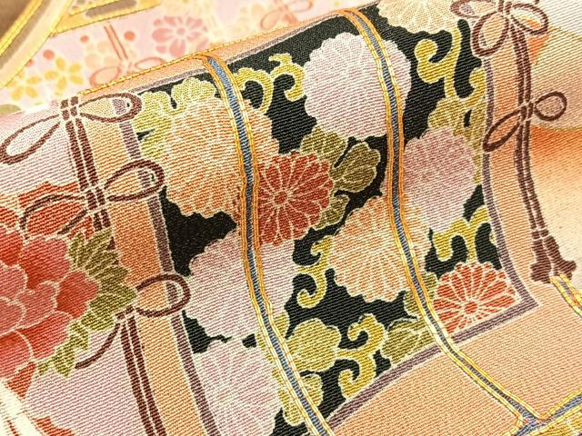 平和屋着物■豪華黒留袖 作家物 駒刺繍 鉾 地紙花文 暈し染め 金彩 正絹 逸品 BAAW5638hj