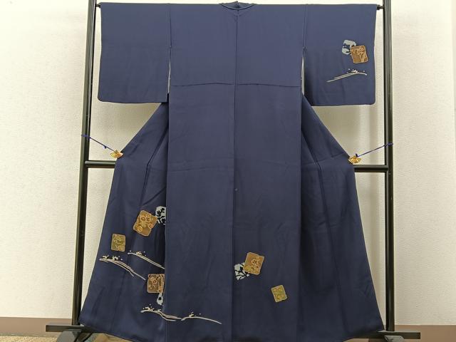 平和屋着物■訪問着 駒刺繍 破れ色紙花文 金彩 正絹 逸品 BAAW5650hj
