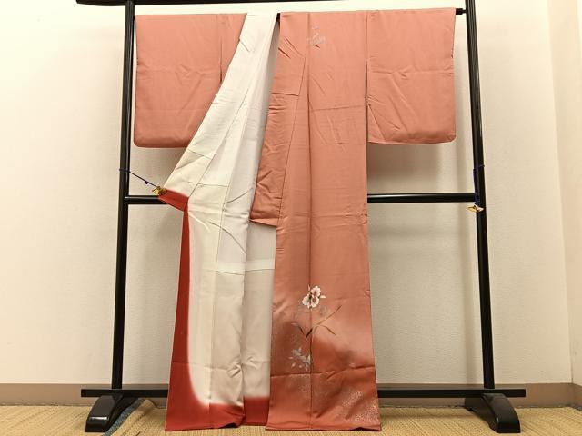 平和屋着物■訪問着 カトレア 暈し染め 金銀彩 正絹 逸品 BAAW5674hj