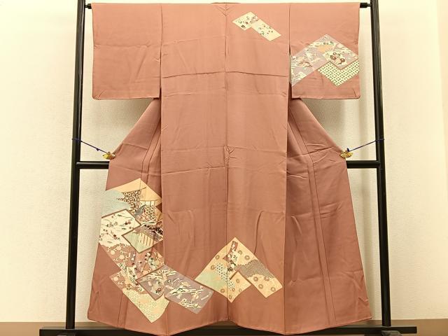 平和屋着物■訪問着 松竹梅 平安人物文 正絹 逸品 BAAW5727hj