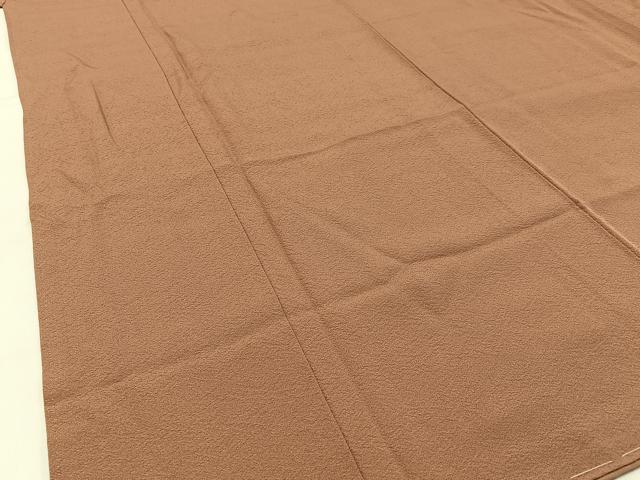 平和屋着物●上質な色無地 作家物 幻の染 岩石染 櫨色 正絹 逸品 未使用 BAAW5730hj