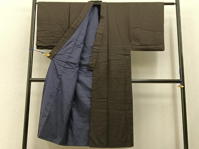 平和屋着物■男性 お召 縞 正絹 逸品 BAAW5740hj