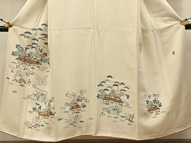 平和屋着物■訪問着 友禅 作家物 御所解文 正絹 逸品 BAAW5761hj