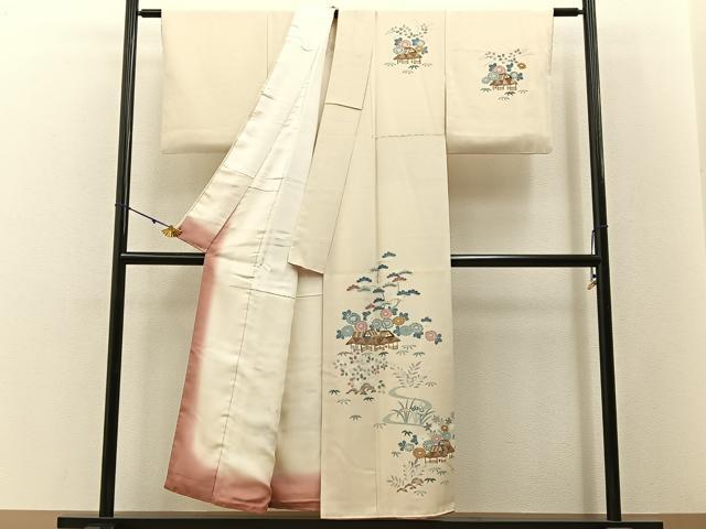 平和屋着物■訪問着 友禅 作家物 御所解文 正絹 逸品 BAAW5761hj