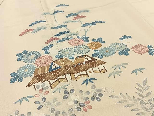 平和屋着物■訪問着 友禅 作家物 御所解文 正絹 逸品 BAAW5761hj