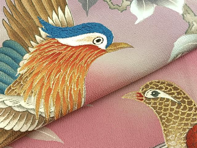 平和屋着物■豪華黒留袖 作家物 刺繍 花鳥文 暈し染め 金彩 正絹 逸品 BAAW5785hj