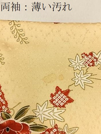 平和屋着物■上質な小紋 鹿の子花文 金彩 正絹 逸品 BAAW5820hj