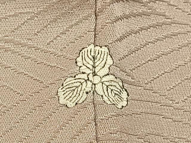 平和屋着物■上質な色無地 立波梅地紋 薄香色 正絹 逸品 BAAW5844hj