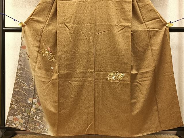 平和屋着物■訪問着 刺繍 地紙花文 暈し染め 金銀彩 三越扱い 正絹 逸品 BAAW5853hj
