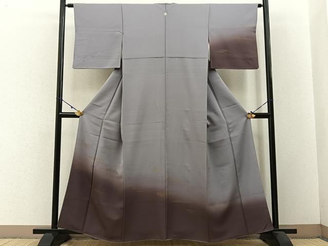 平和屋着物■訪問着 流水文 暈し染め 金彩 三越扱い 正絹 逸品 BAAW5873hj
