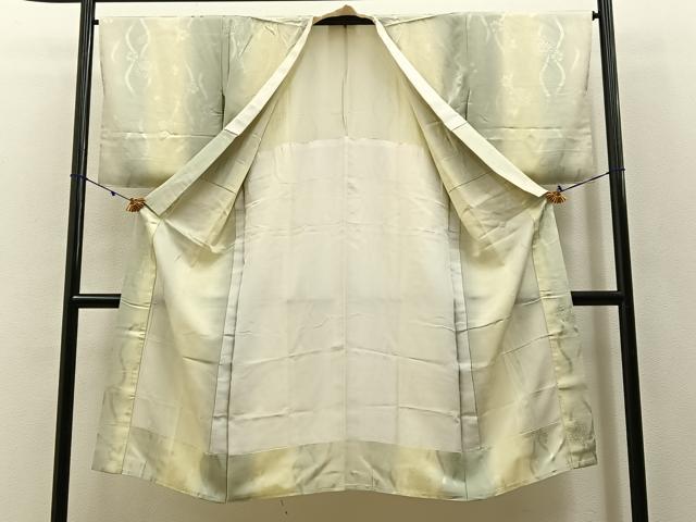 平和屋着物■長襦袢 無双仕立て 立涌花地紋 暈し染め 正絹 逸品 BAAW5948hj