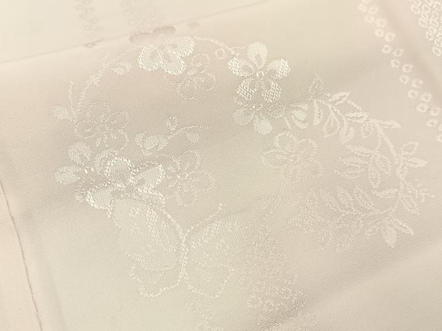平和屋着物■長襦袢 無双仕立て 花蝶地紋 暈し染め 正絹 逸品 BAAW5951hj