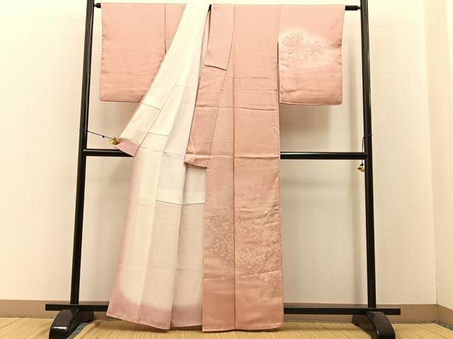 平和屋着物■訪問着 地紋起こし 楓 暈し染め 正絹 逸品 BAAW5971hj