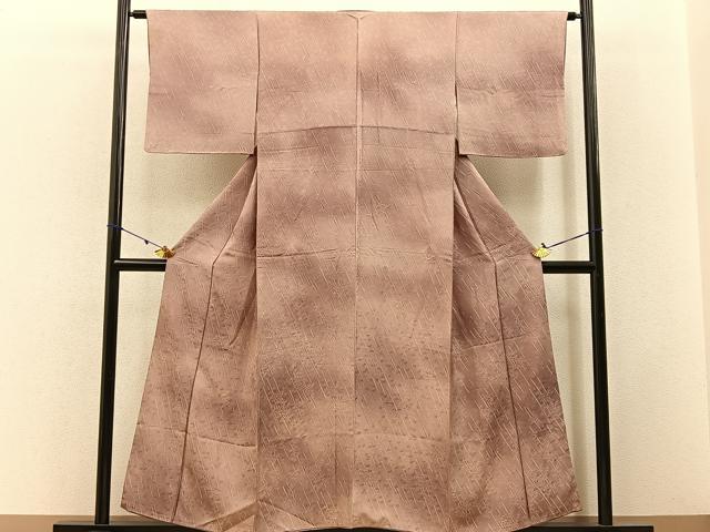 平和屋着物■上質な小紋 笹文 暈し染め 正絹 逸品 BAAW5974hj
