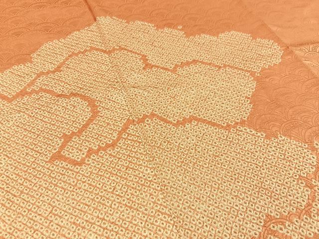 平和屋着物■訪問着 絞り 雲重ね文 正絹 逸品 BAAW5981hj