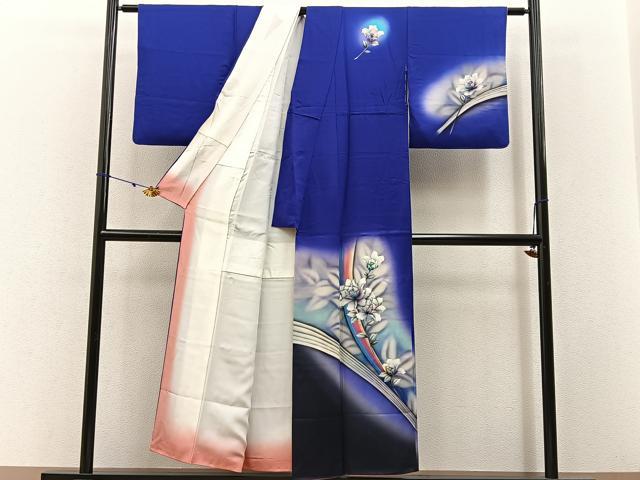 平和屋着物■訪問着 手描き 薔薇 暈し染め 金銀彩 正絹 逸品 BAAW5988hj