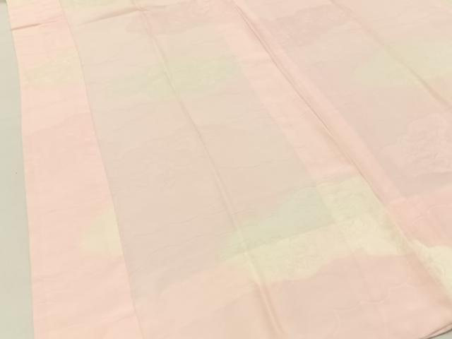 平和屋着物■長襦袢 無双仕立て 絞り 雲取椿地紋 正絹 逸品 BAAW5996hj