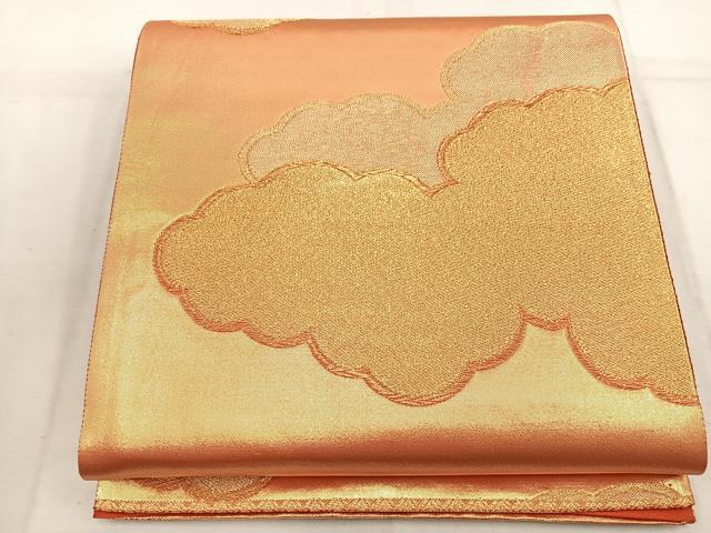 平和屋着物◎六通柄袋帯 錦繍 雲重ね文 手引箔 正絹 逸品 BAAW6006mz