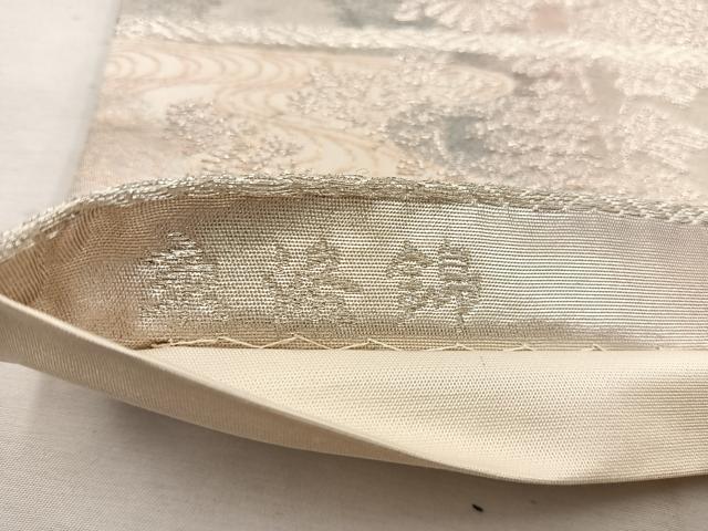 平和屋着物◎六通柄袋帯 京洛錦 風景文 二重引箔 金銀糸 正絹 逸品 BAAW6033mz