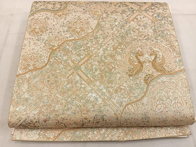 平和屋着物◎六通柄袋帯 九百錦 昭倉苑 正絹 逸品 BAAW6037mz