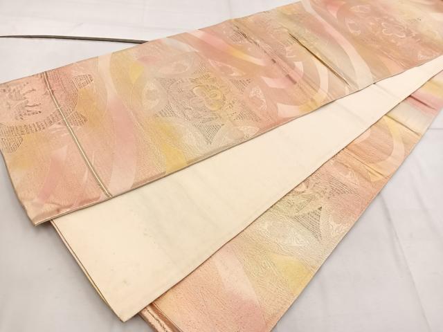 平和屋着物◎六通柄袋帯 花丸文 正絹 逸品 BAAW6043mz