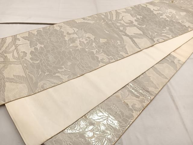 平和屋着物◎六通柄袋帯 プラチナオロール二重箔 鳳凰花文 正絹 逸品 BAAW6054mz