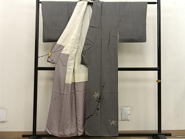 平和屋着物■色留訪問着 枝楓文 金彩 正絹 逸品 BAAW6097mz