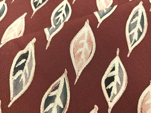 平和屋着物■上質な小紋 ろうけつ染め 草葉文 正絹 逸品 BAAW6099mz