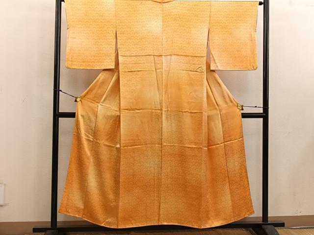 平和屋着物■上質な小紋 青海波花地紋 暈し染め 正絹 逸品 BAAW6116mz