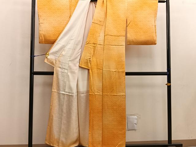 平和屋着物■上質な小紋 青海波花地紋 暈し染め 正絹 逸品 BAAW6116mz