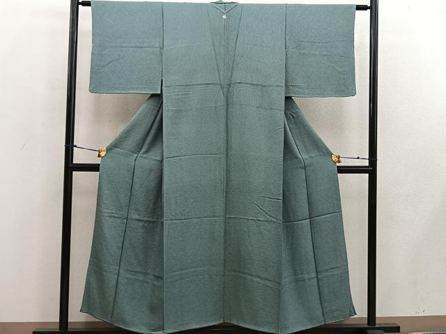 平和屋着物■上質な色無地 麹塵色 正絹 逸品 BAAW6120mz