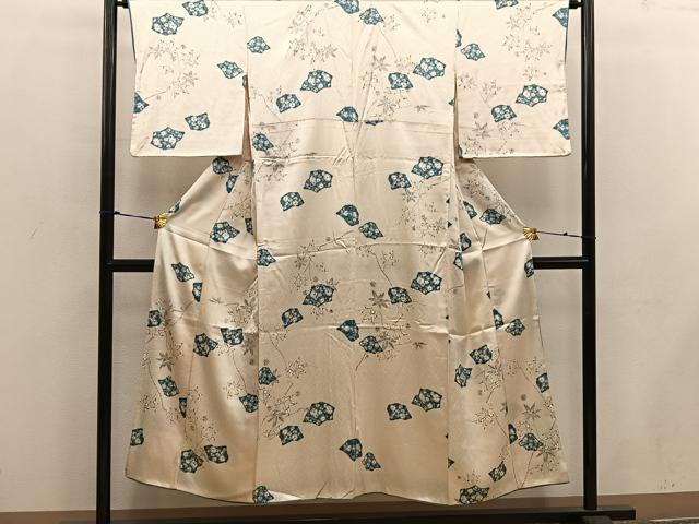 平和屋着物■上質な小紋 菊花文 正絹 逸品 BAAW6136mz