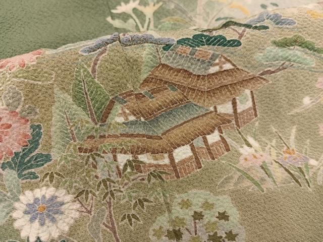 平和屋着物■訪問着 風景文 暈し染め 正絹 逸品 BAAW6147mz